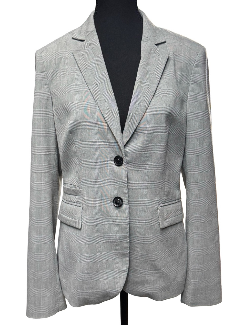 Pant Suit -Size 14/40 Mexx Light Grey Plaid Tailored Suit